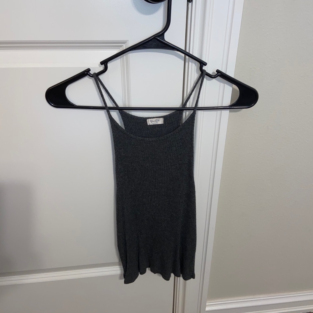 Cropped spaghetti strap tank